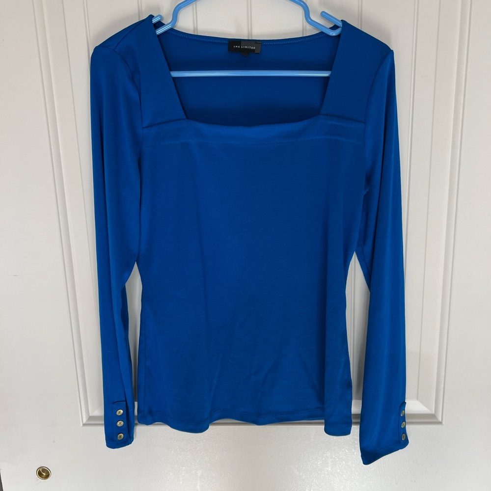 Blue long sleeve shirt, M